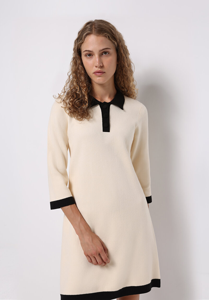 Afișați detalii pentru Rochie De Dama Ecru Regular Fit  Cl1076182