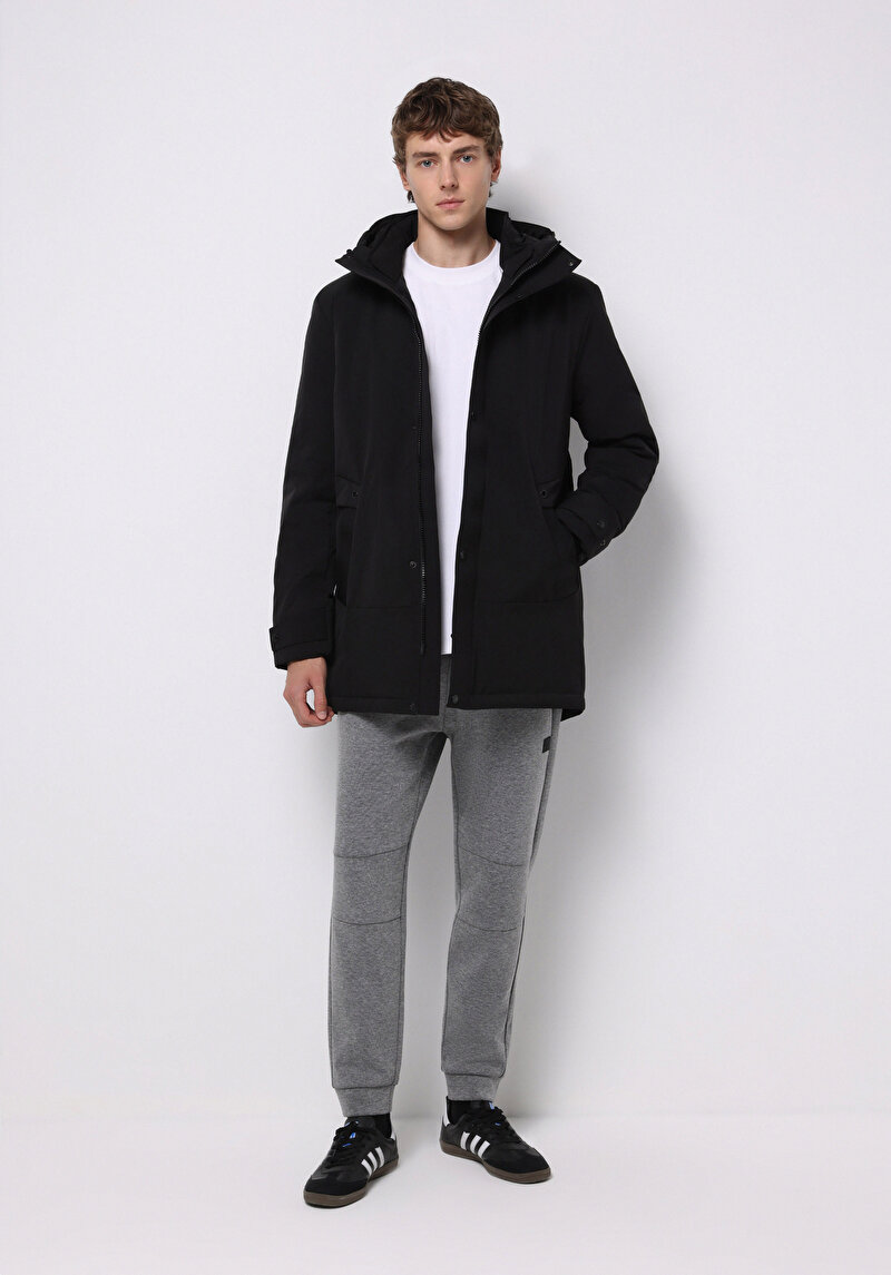 Imagine a Palton De Barbati Negru Regular Fit Cl1076722