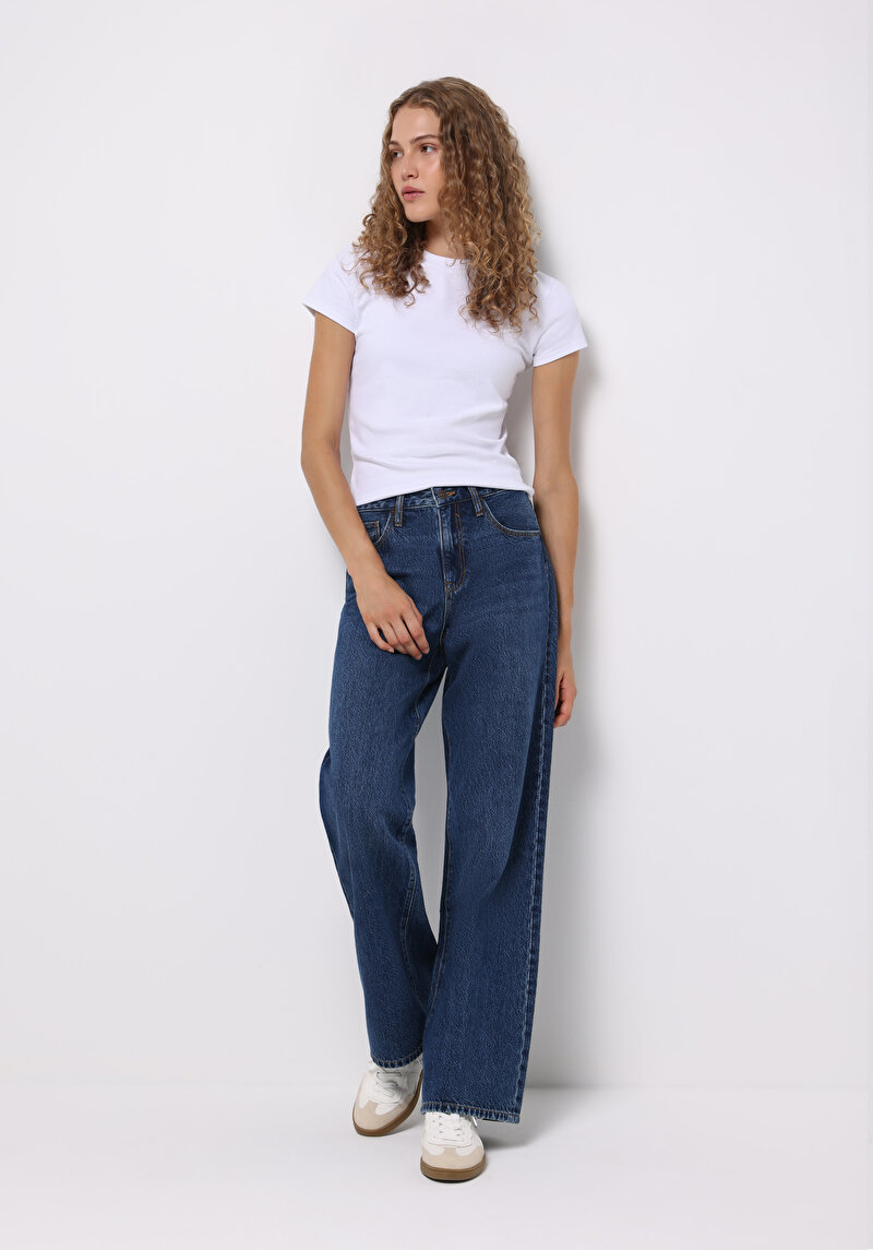 Afișați detalii pentru Pantaloni De Dama Albastru Inchis Regular Fit 970 Berry Cl1076568