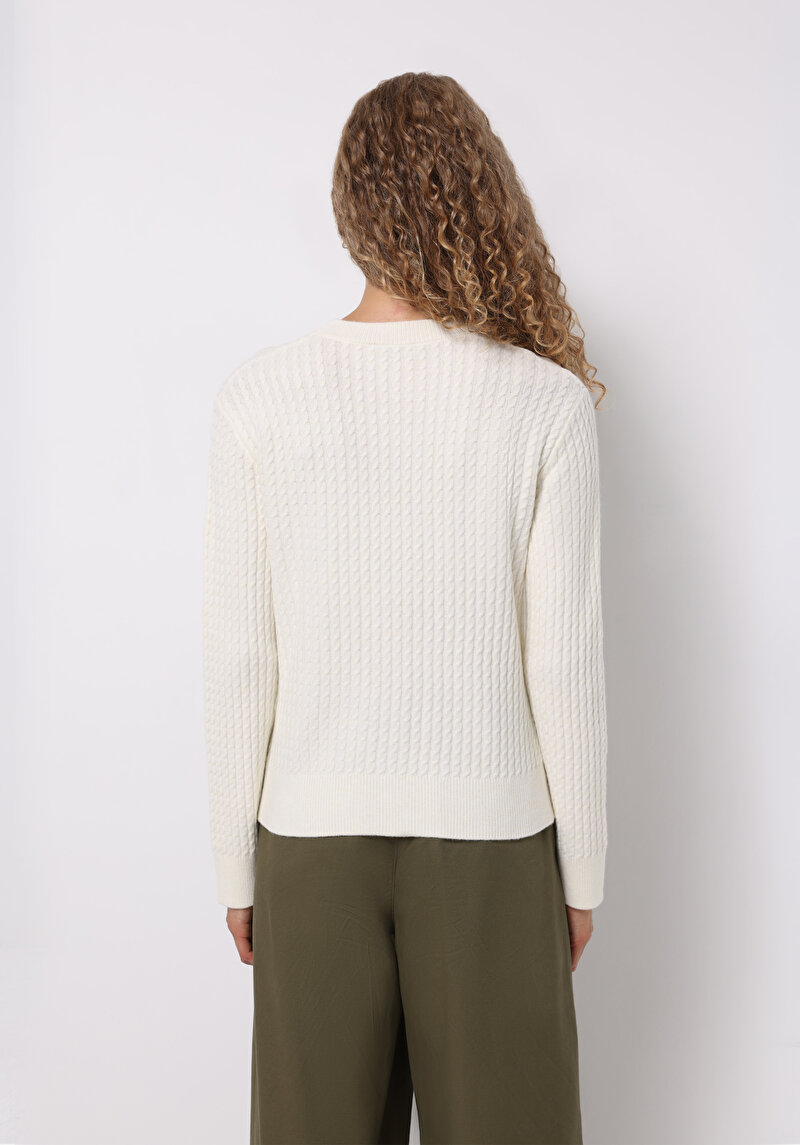 Imagine a Pulover De Dama Alb Regular Fit Cl1076610