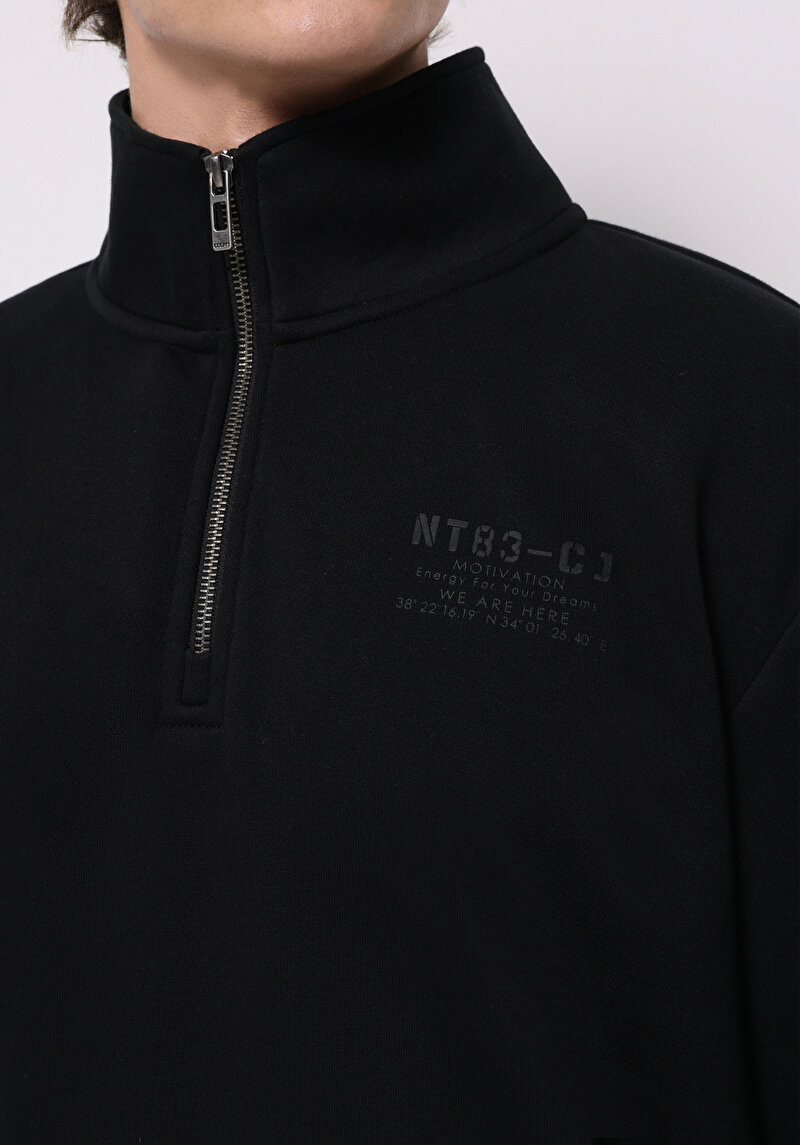 Afișați detalii pentru Hanorac / Bluza De Barbati Negru Comfort Fit  Cl1077098