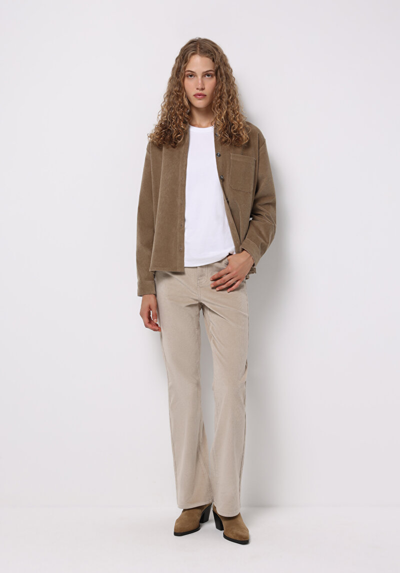 Imagine a Pantaloni De Dama Bej Monica Fit  Cl1076888