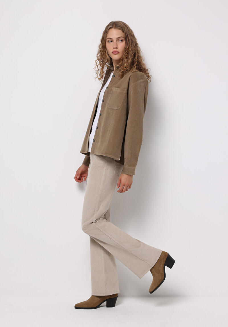 Afișați detalii pentru Pantaloni De Dama Bej Monica Fit  Cl1076888