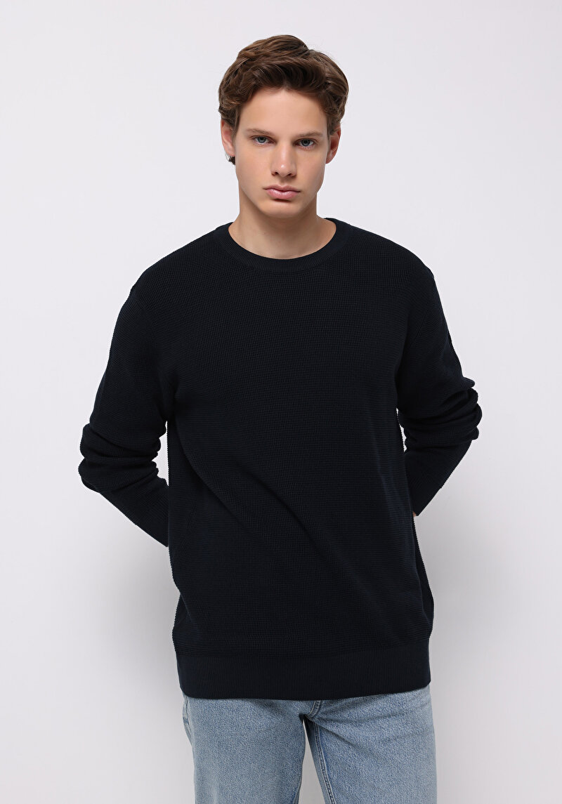 Imagine a Pulover De Barbati Albastru Marin Regular Fit  Cl1075647