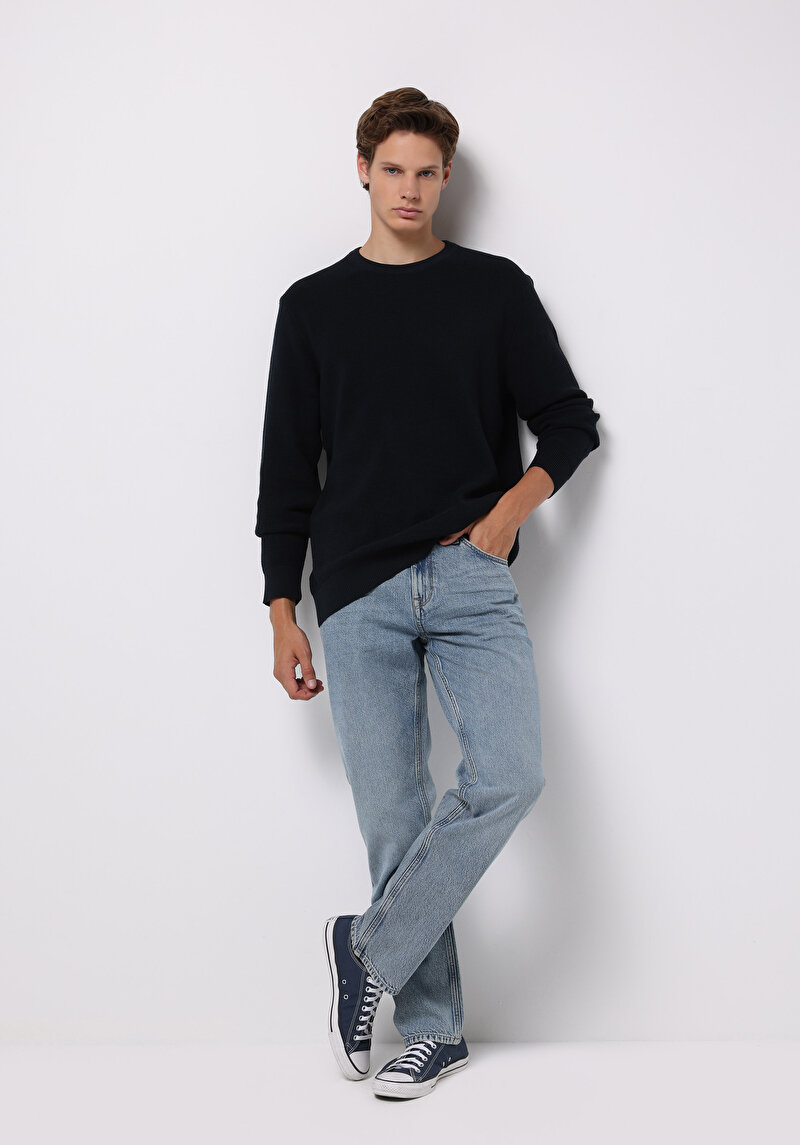 Imagine a Pulover De Barbati Albastru Marin Regular Fit Cl1075647