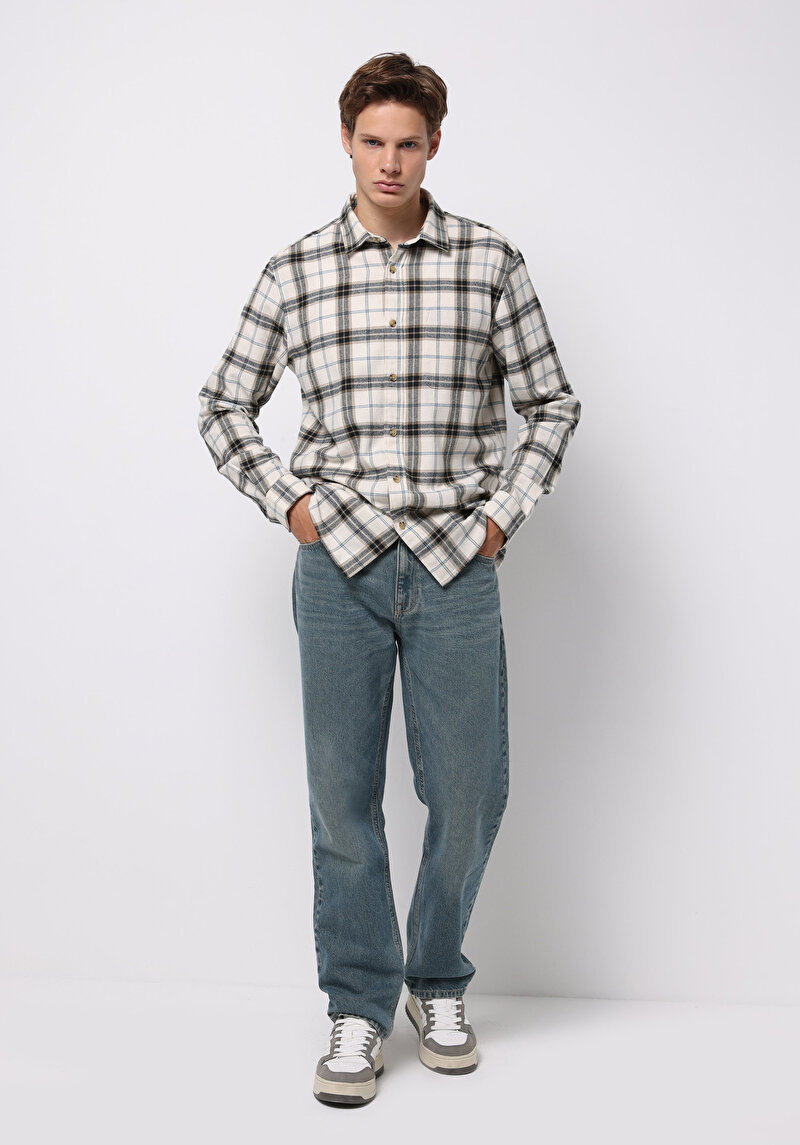 Imagine a Pantaloni De Barbati Albastru Regular Fit 045 David Cl1076007