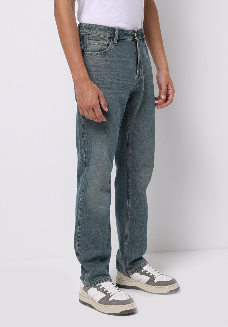 Afișați detalii pentru Pantaloni De Barbati Albastru Regular Fit 045 David Cl1076007