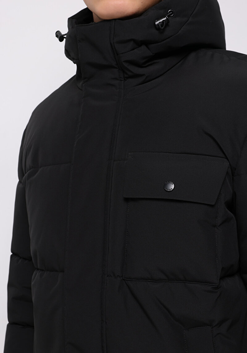 Imagine a Palton De Barbati Negru Regular Fit Cl1076393