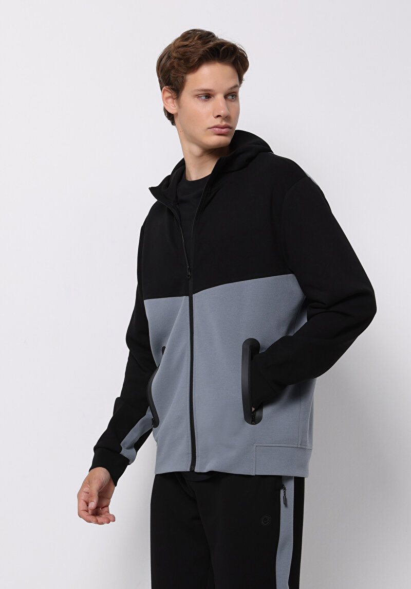 Imagine a Hanorac / Bluza De Barbati Negru Regular Fit  Cl1076484