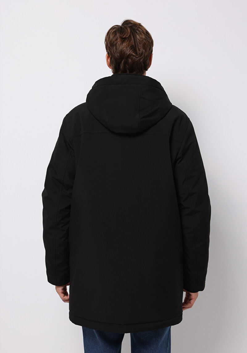 Imagine a Palton De Barbati Negru Regular Fit Cl1076546