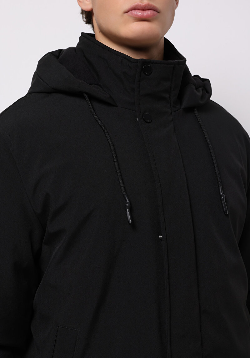 Imagine a Palton De Barbati Negru Regular Fit Cl1076546