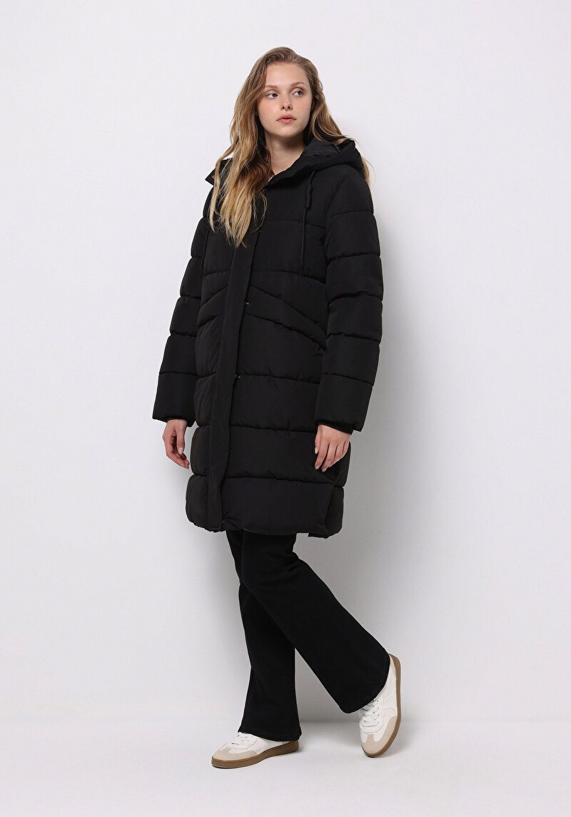 Imagine a Palton De Dama Negru Regular Fit Cl1075972