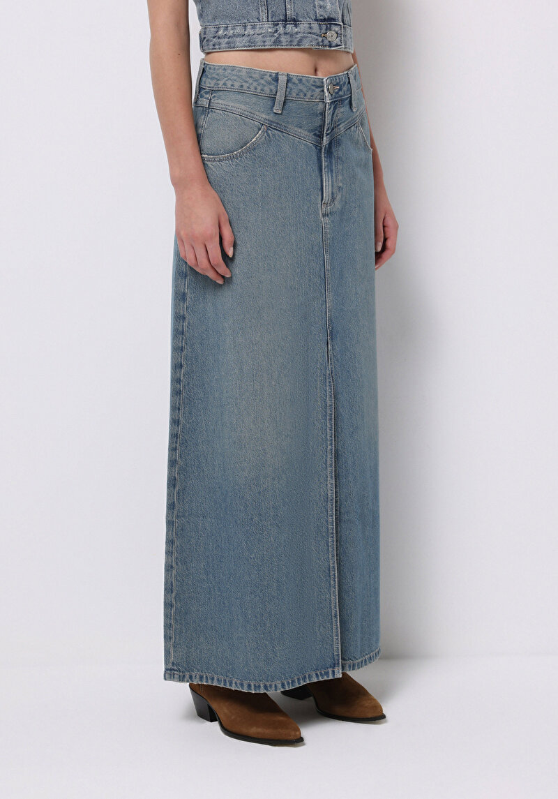 Imagine a Fusta De Dama Albastru Regular Fit Cl1076013