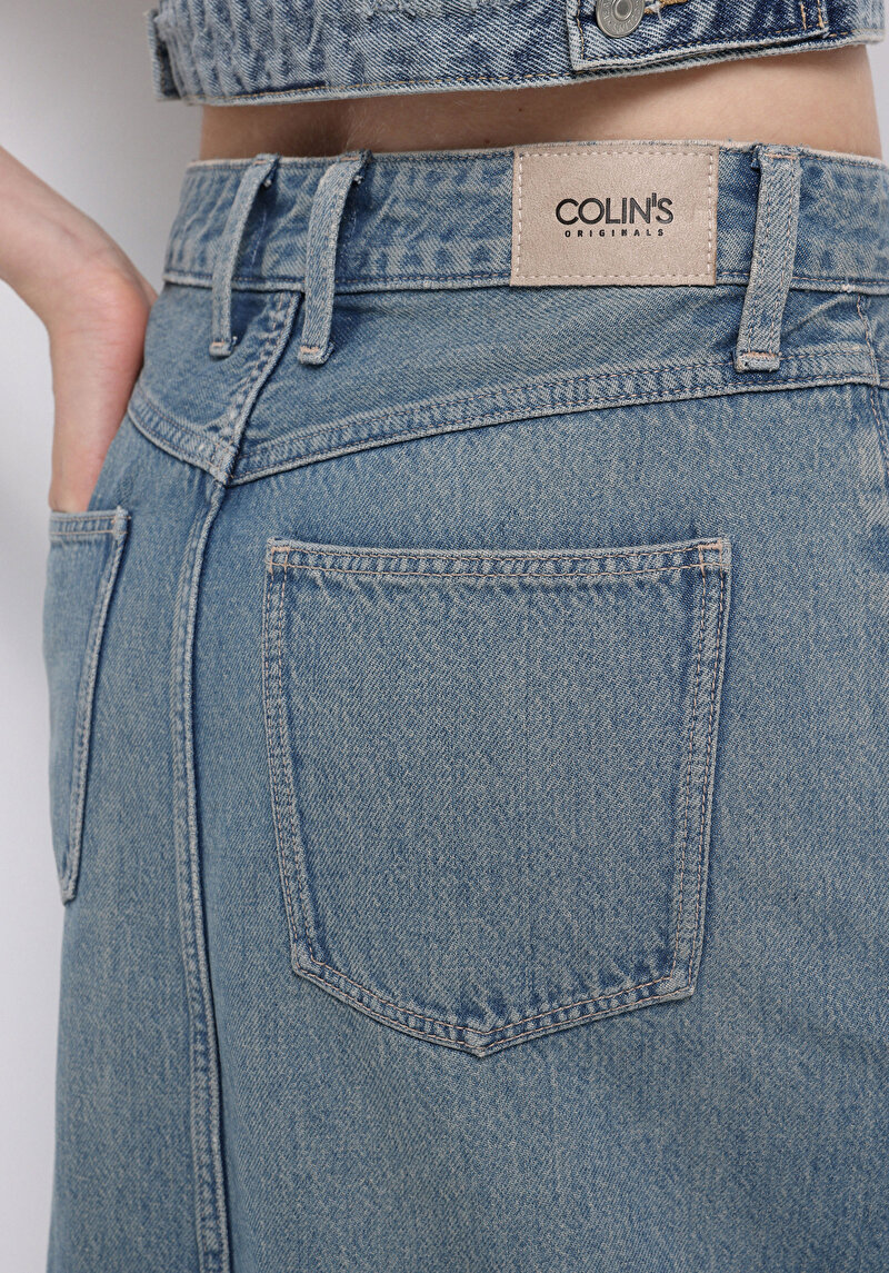 Afișați detalii pentru Fusta De Dama Albastru Regular Fit  Cl1076013