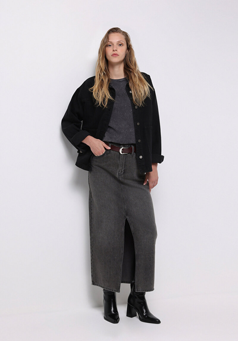 Imagine a Fusta De Dama Negru Slim Fit  Cl1076015