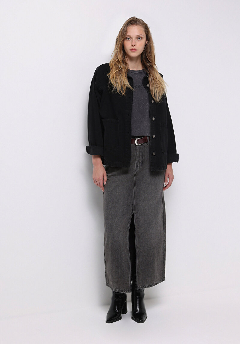 Imagine a Fusta De Dama Negru Slim Fit Cl1076015