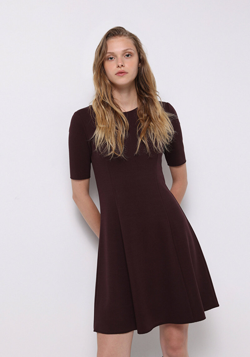 Afișați detalii pentru Rochie De Dama Bordo Slim Fit  Cl1076380