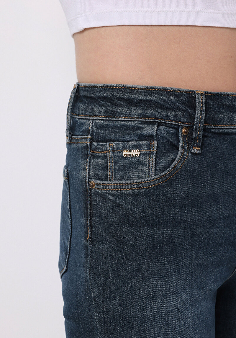 Afișați detalii pentru Pantaloni De Dama Albastru Slim Fit  Cl1077108