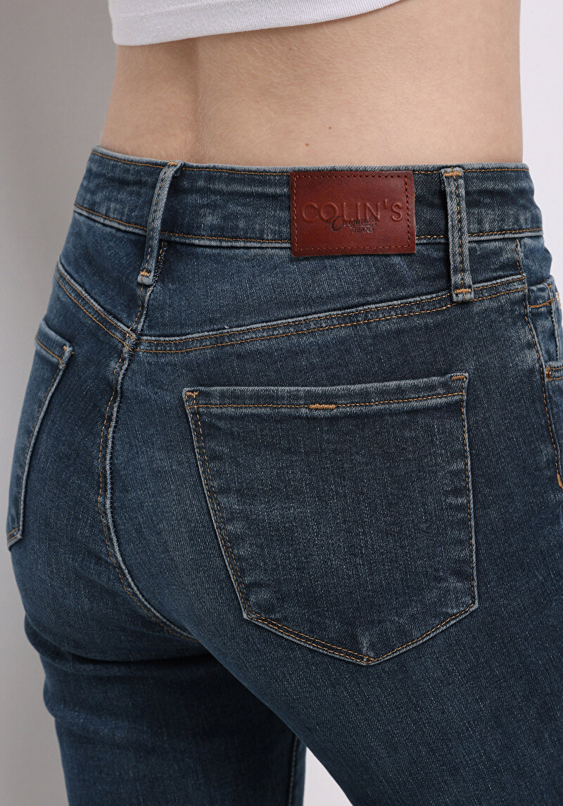 Afișați detalii pentru Pantaloni De Dama Albastru Slim Fit  Cl1077108