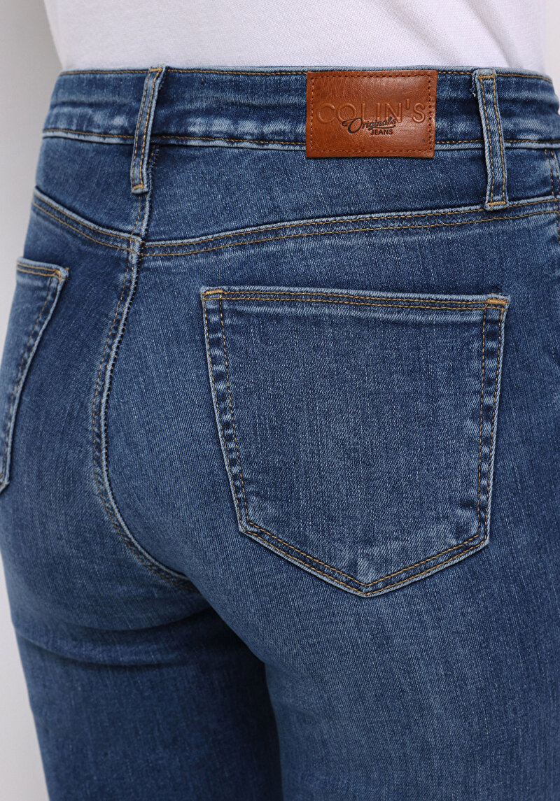 Afișați detalii pentru Pantaloni De Dama Albastru Slim Fit  Cl1077110