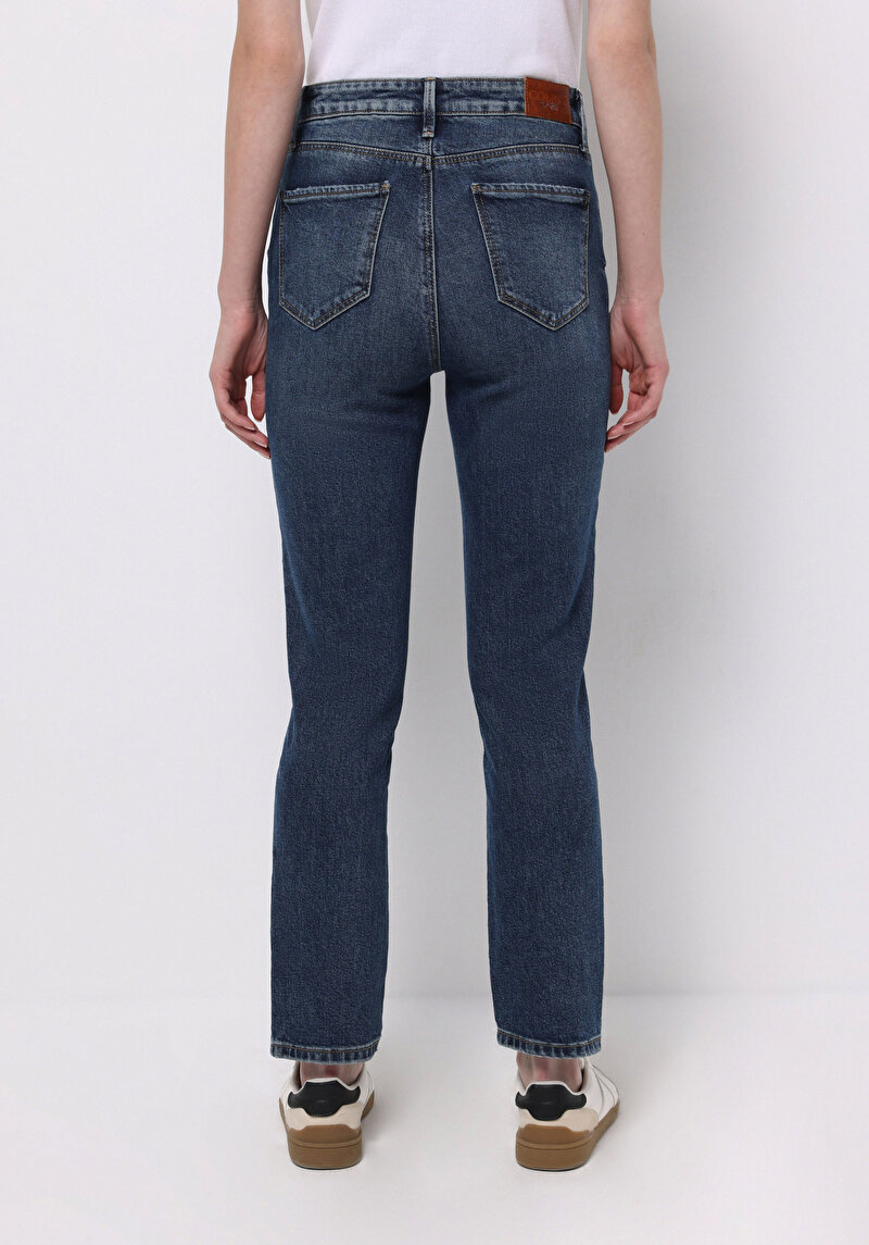 Afișați detalii pentru Pantaloni De Dama Albastru Slim Fit 703 Carla Cl1077116