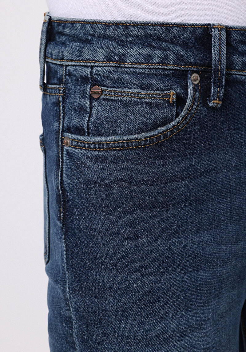 Afișați detalii pentru Pantaloni De Dama Albastru Slim Fit 703 Carla Cl1077116