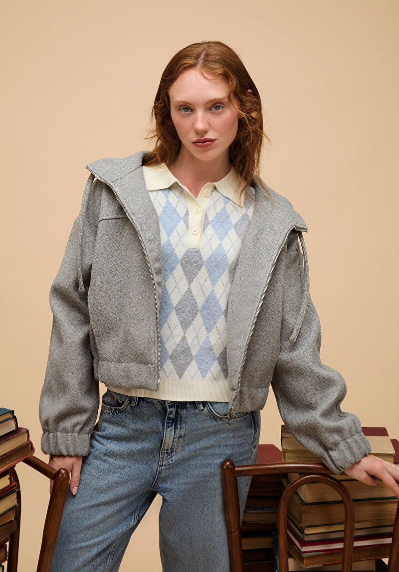 Imagine a Pulover De Dama Alb Regular Fit  Cl1077282