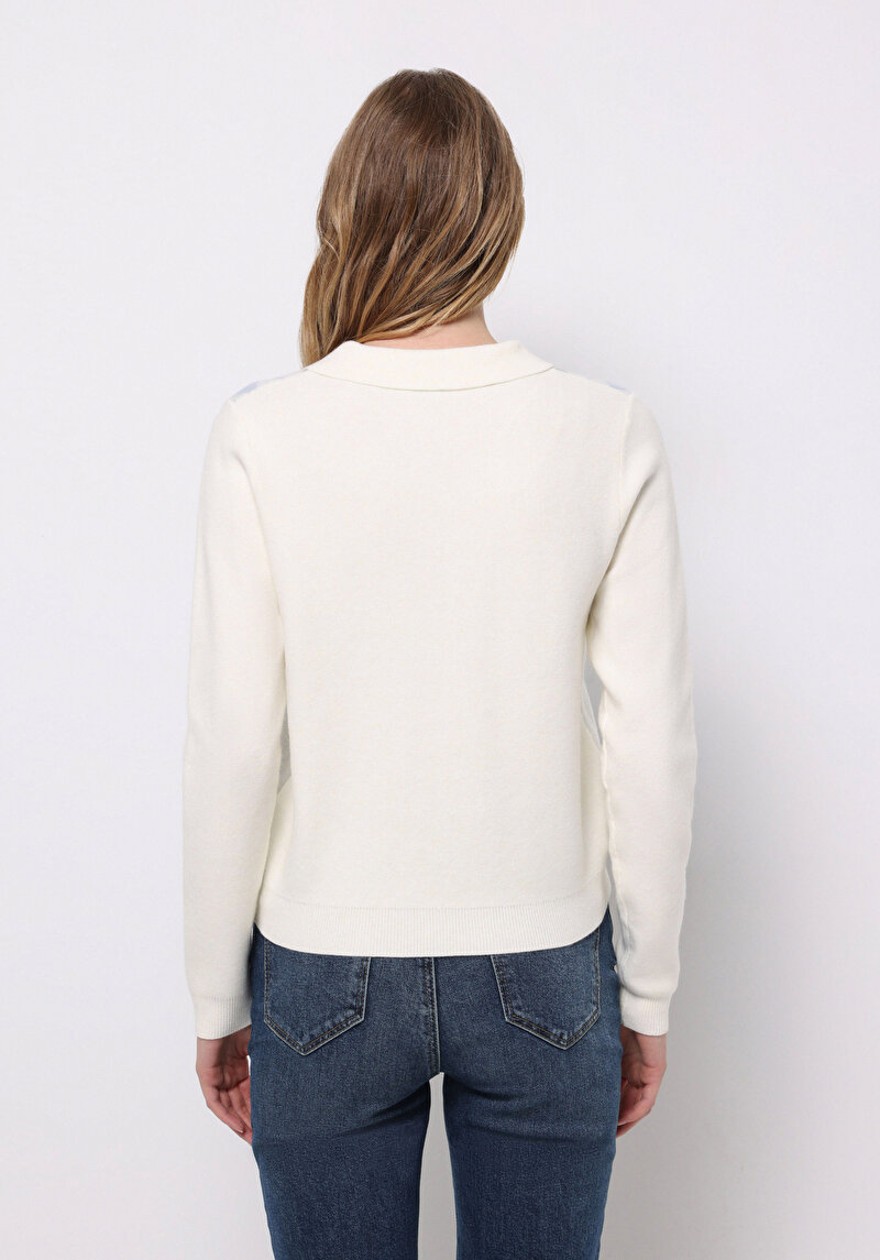 Imagine a Pulover De Dama Alb Regular Fit Cl1077282