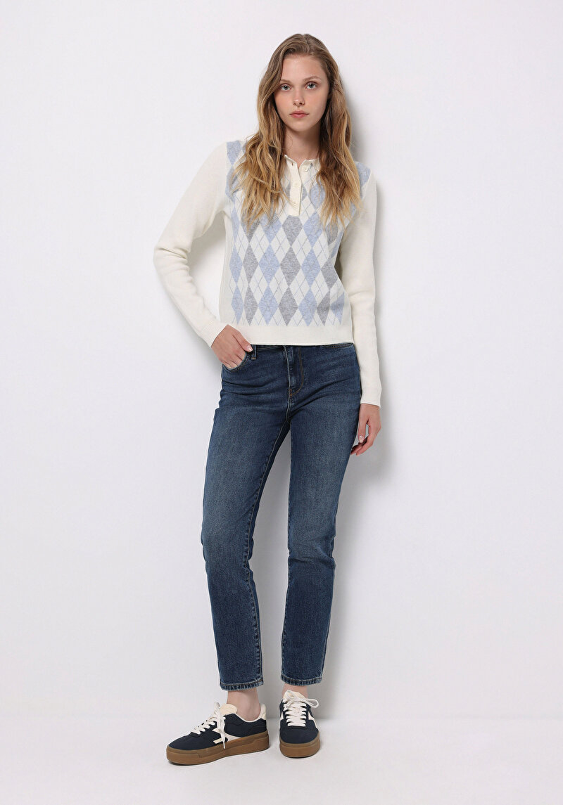 Imagine a Pulover De Dama Alb Regular Fit Cl1077282