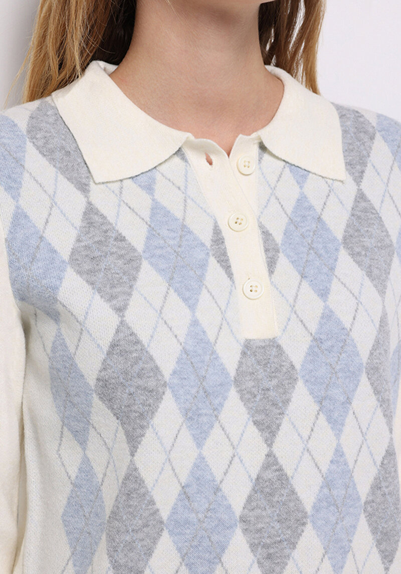 Imagine a Pulover De Dama Alb Regular Fit Cl1077282