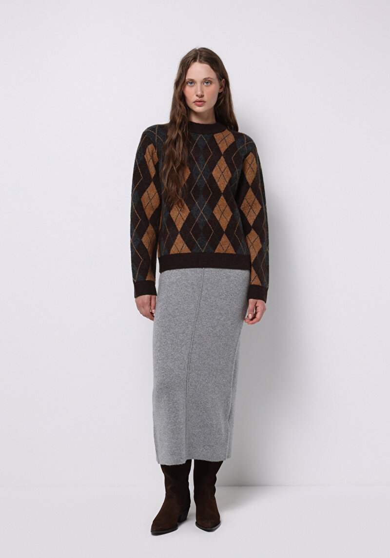 Imagine a Fusta De Dama Gri Slim Fit  Cl1075202