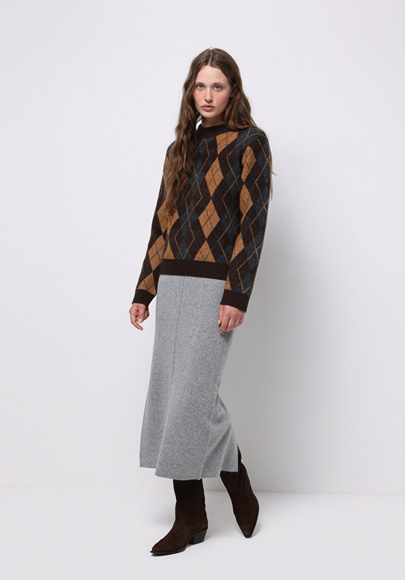 Imagine a Fusta De Dama Gri Slim Fit Cl1075202