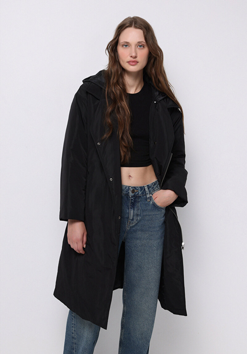 Imagine a Palton De Dama Negru Regular Fit  Cl1075683