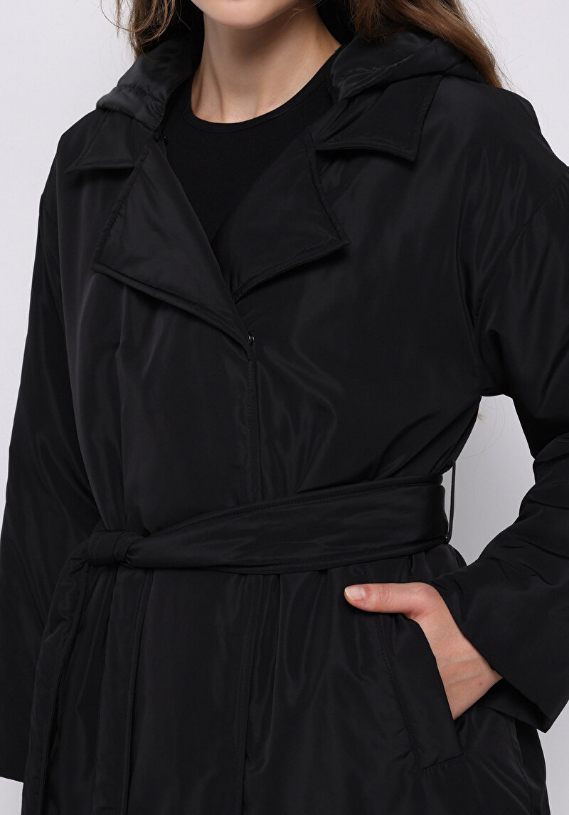 Afișați detalii pentru Palton De Dama Negru Regular Fit  Cl1075683