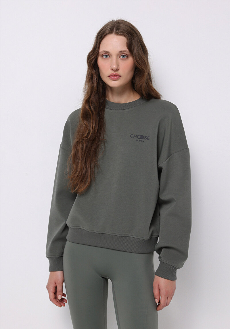 Imagine a Hanorac / Bluza De Dama Verde Regular Fit  Cl1076363