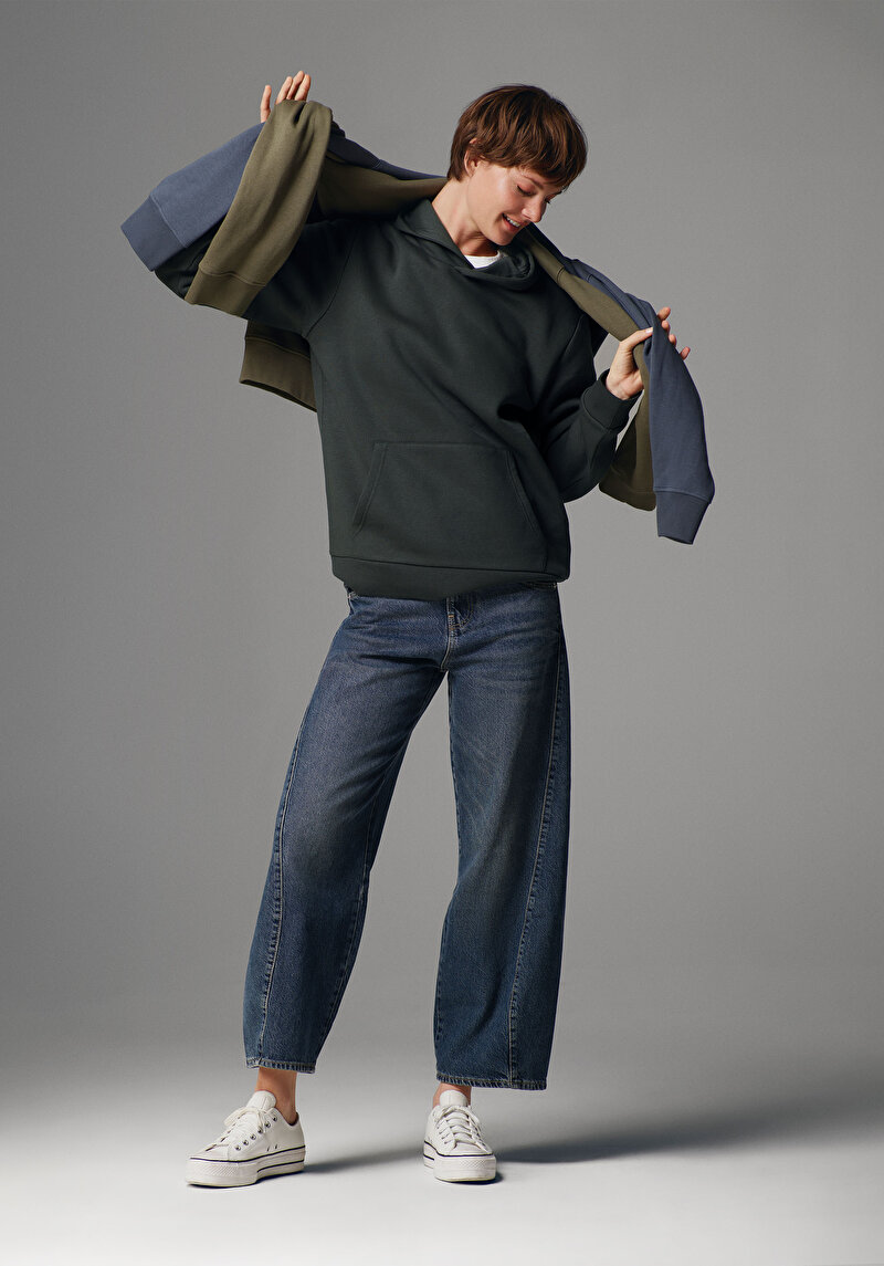 Imagine a Pantaloni De Dama Albastru Loose Fit  Cl1076780