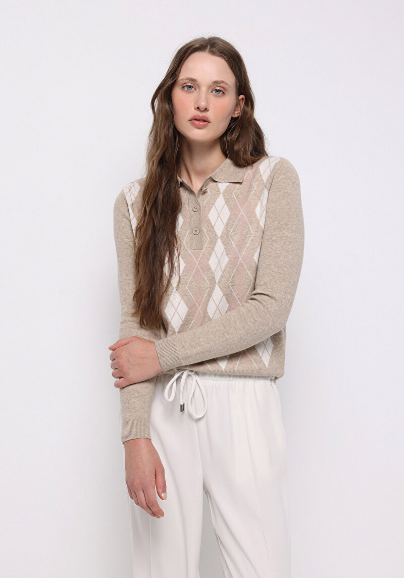 Imagine a Pulover De Dama Bej Regular Fit  Cl1077282