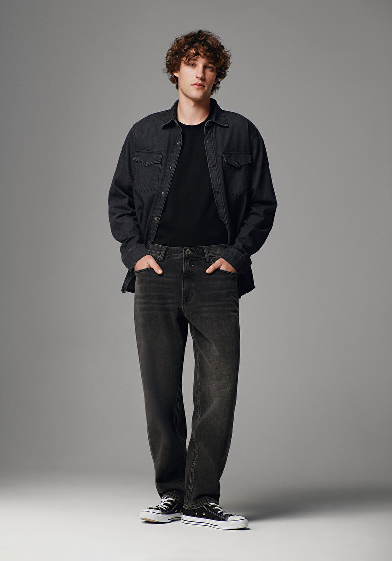 Imagine a Pantaloni De Barbati Negru Regular Fit 067 Jack Cl1073054