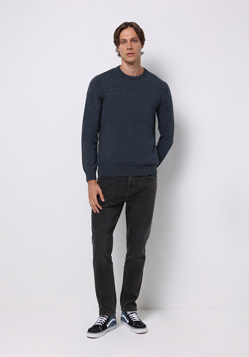 Imagine a Pulover De Barbati Albastru Marin Regular Fit Cl1075350