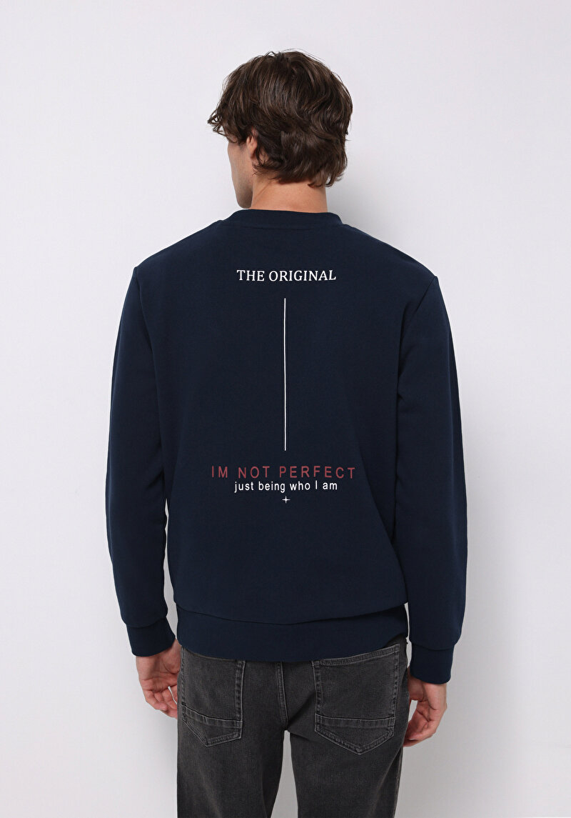 Afișați detalii pentru Hanorac / Bluza De Barbati Albastru Marin Regular Fit  Cl1075352