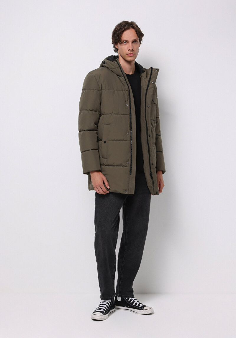 Afișați detalii pentru Palton De Barbati Verde Regular Fit  Cl1076393