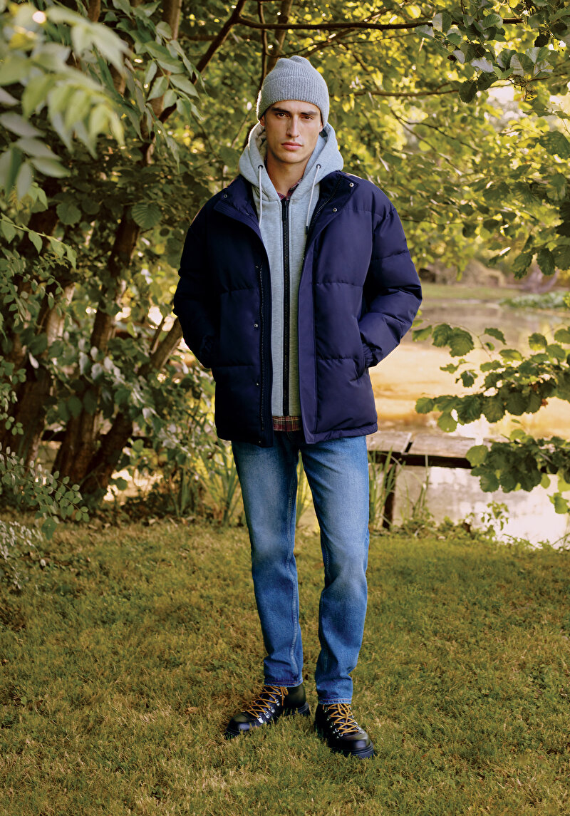 Imagine a Jacheta De Barbati Albastru Marin Regular Fit  Cl1076714