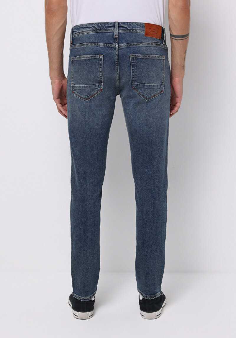 Imagine a Pantaloni De Barbati Albastru Straight Fit 044 Karl Cl1076968