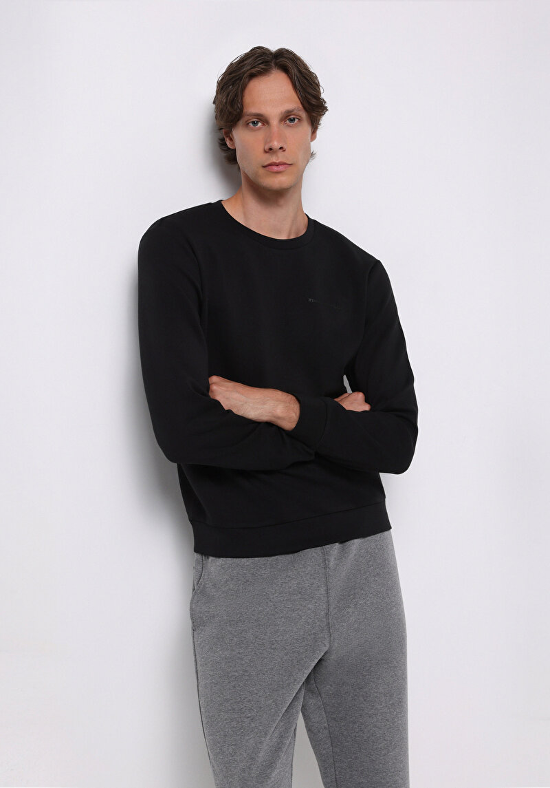 Imagine a Hanorac / Bluza De Barbati Negru Regular Fit  Cl1077180