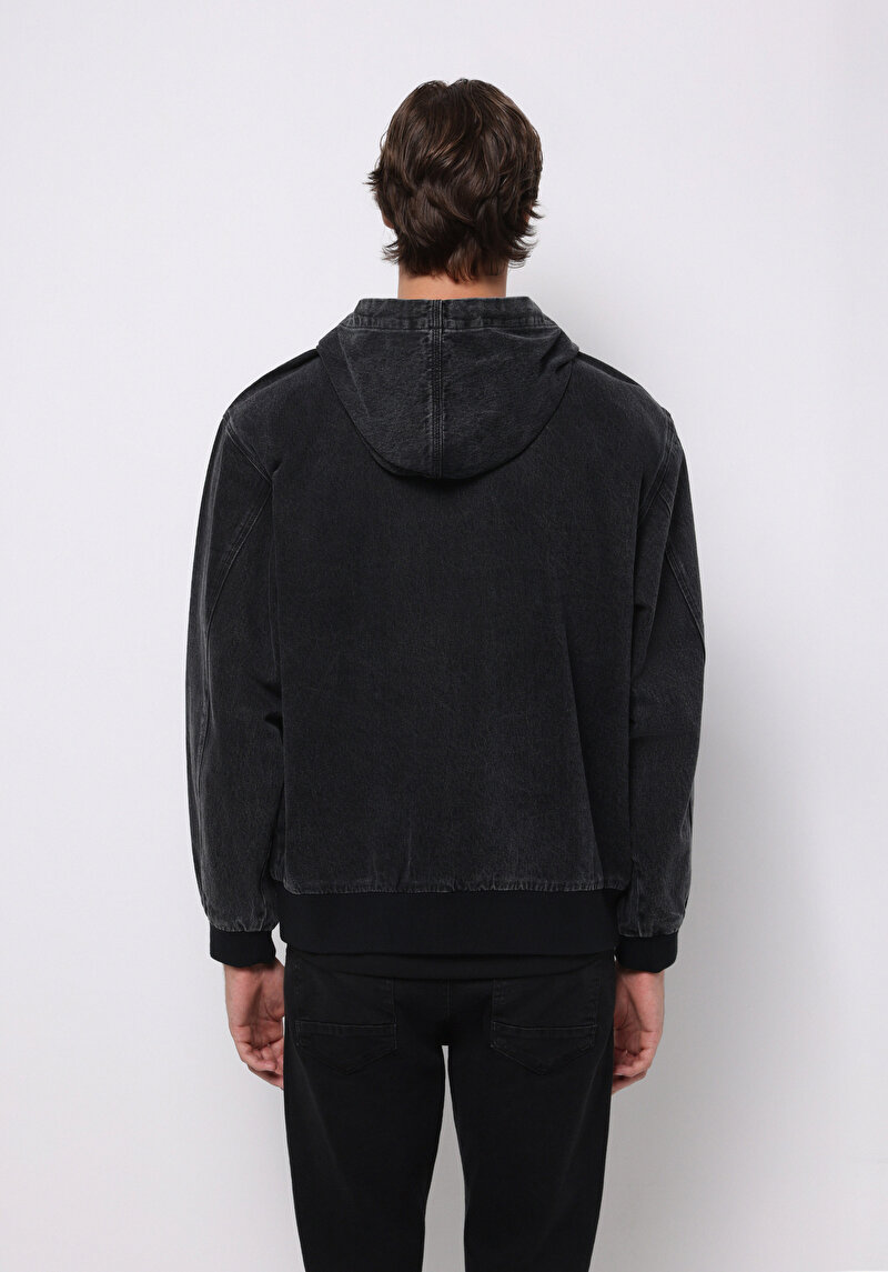 Afișați detalii pentru Jacheta De Barbati Negru Oversize Fit  Cl1077259