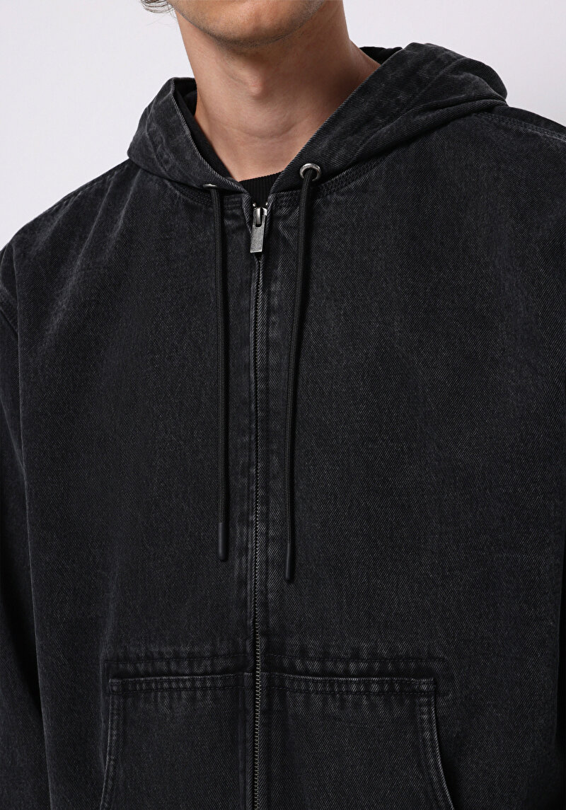 Afișați detalii pentru Jacheta De Barbati Negru Oversize Fit  Cl1077259