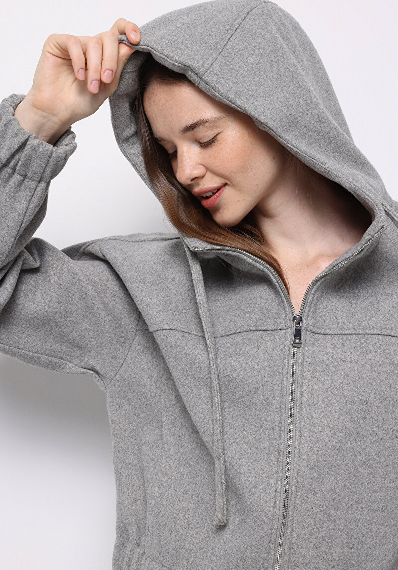 Afișați detalii pentru Jacheta De Dama Gri Regular Fit  Cl1075618