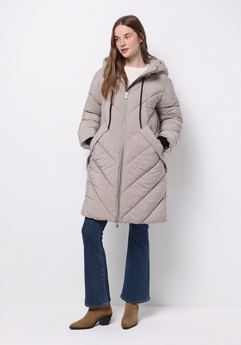 Imagine a Palton De Dama Bej Regular Fit  Cl1076407