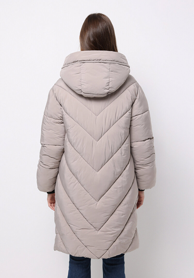 Imagine a Palton De Dama Bej Regular Fit Cl1076407