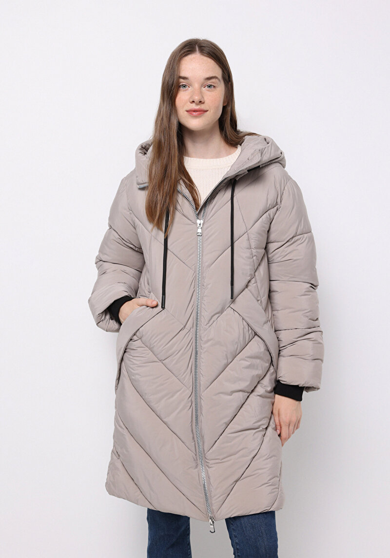 Imagine a Palton De Dama Bej Regular Fit Cl1076407